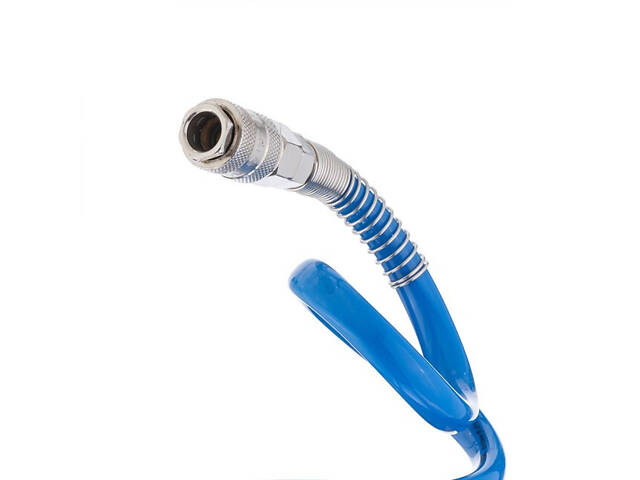 Профессиональный спиральный шланг 8х12 мм, 10 м с быстроразъемными соединениями INTERTOOL PT-1716 - Фото 3