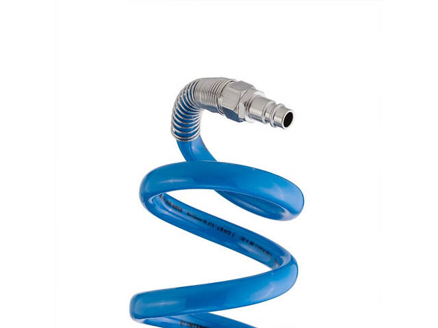 Профессиональный спиральный шланг 8х12 мм, 10 м с быстроразъемными соединениями INTERTOOL PT-1716 - Фото 4