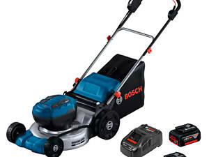 Профессиональная аккумуляторная газонокосилка Bosch GRA 18V2-46 Professional с АКБ 2шт-18V 5Ah GAL 1880 CV