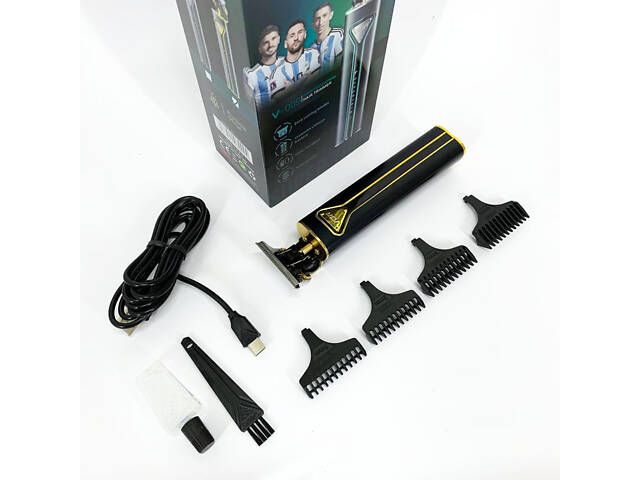 Професійна акумуляторна машинка для стрижки VGR V-009 тример для бороди та вусів. Колір: золотий - Фото 4
