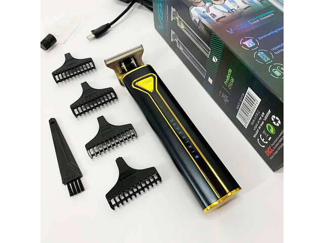 Професійна акумуляторна машинка для стрижки VGR V-009 тример для бороди та вусів. Колір: золотий - Фото 12