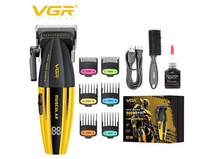 Професійна стрижкова машинка VGR V-285 акумуляторна з насадками