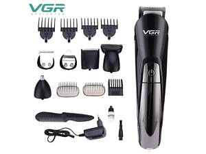 Профессиональная машинка для стрижки волос 6в1 VGR V-012 беспроводной триммер для волос бороды носа