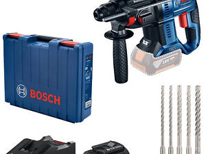 Професійний акумуляторний перфоратор Bosch Professional GBH 180-Li : з АКБ 18V 4.0Ah, 2 Дж, SDS plus, набор свердл
