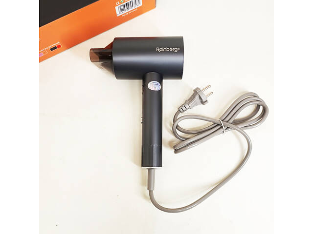 Професійний фен для волосся з іонізацією Rainberg RB-2253 2000Вт Gray - Фото 5