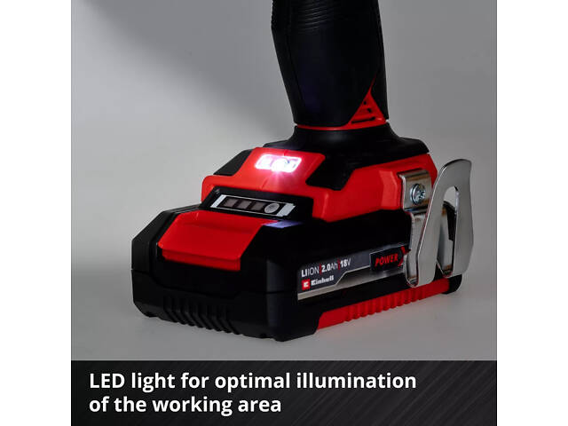 Професійний акумуляторний ударний шуруповерт Einhell TP-CD 18/50 Li-i BL: з АКБ 2шт-18V 2,0 Ah+ЗП - Фото 5