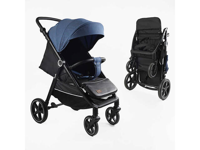 Прогулочная коляска Joy Sevillia S-600 Черно-синий (170081) - Фото 2