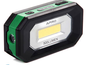 Прожектор акумуляторний Apro 5 Вт x 500 Лм (900518)
