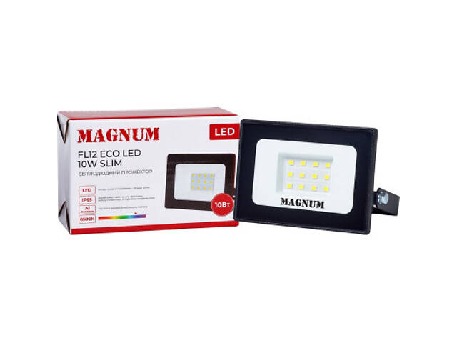 Прожектор MAGNUM FL12 ECO LED 10Вт slim 6500К IP65 (90018080) - Фото 4