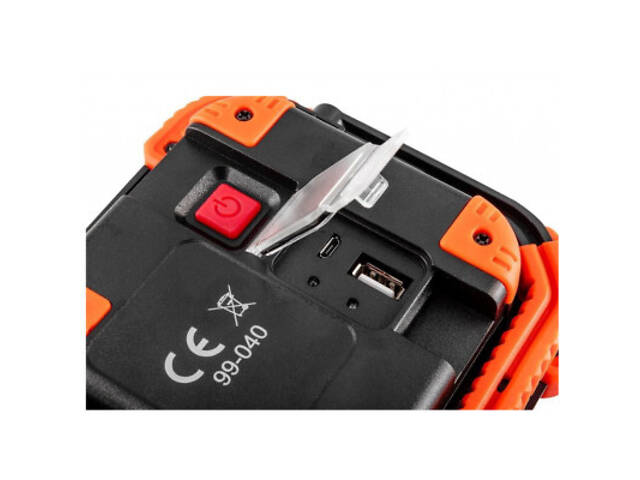 Прожектор Neo Tools акумуляторний, 2600мАг, 3.7 Li-ion, 10 Вт + 3 Вт, 750+ 250 люм (99-040) - Фото 3