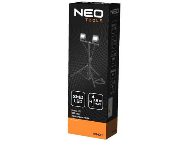 Прожектор Neo Tools алюміній, 220 В, 2х30 Вт, 5400 люмен, SMD LED, кабель 3 м з в (99-061) - Фото 4