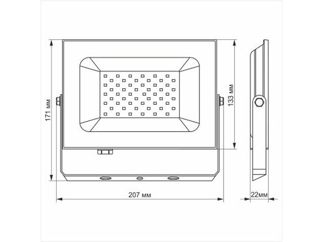 Прожектор TITANUM LED50W 6000K TLF506 220V (TLF506) - Фото 3