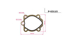 Прокладка ГУР P-03115 RENAULT Latitude 10-15; NISSAN Murano Z50 02-08, Teana 03-08, Pathfinder R51 04-14, Maxima A34 03-