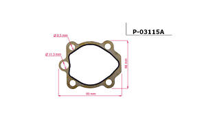 Прокладка ГУР P-03115A RENAULT Latitude 10-15; NISSAN Murano Z50 02-08, Teana 03-08, Pathfinder R51 04-14, Maxima A34 03