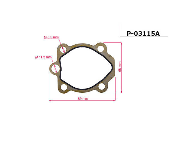 Прокладка ГУР P-03115A RENAULT Latitude 10-15; NISSAN Murano Z50 02-08, Teana 03-08, Pathfinder R51 04-14, Maxima A34 03