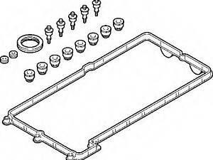 Прокладка клапанної кришки 5-8циліндрів BMW 5 (E60), 6 (E63), 7 (E65), X5 (E53, E70) 4.4/4.8 00- 725.340