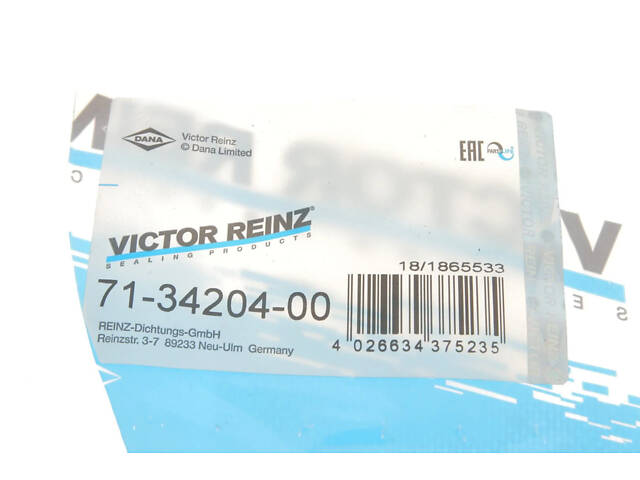 Прокладка колектора двигуна гумова Victor Reinz 71-34204-00 Seat Cordoba, Toledo, Leon; Audi A3; Skoda Fabia, Rapid, Oct - Фото 2