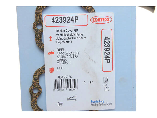 Прокладка кришки клапанів CORTECO 423924P Opel Ascona, Kadett, Vectra, Omega, Astra, Frontera; Daewoo Espero - Фото 2