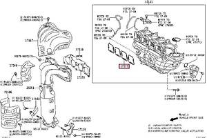 Прокладка впускного коллектора 1717136011