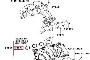 Прокладка впускного коллектора 171770C010