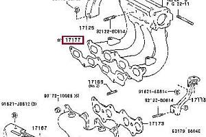 Прокладка впускного коллектора 1717711070