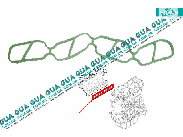 Прокладка впускного коллектора 431180 Citroen / СИТРОЭН NEMO 2008- / НЕМО, Peugeot / ПЕЖО BIPPER 2008- / БИППЕР 08-, Fia