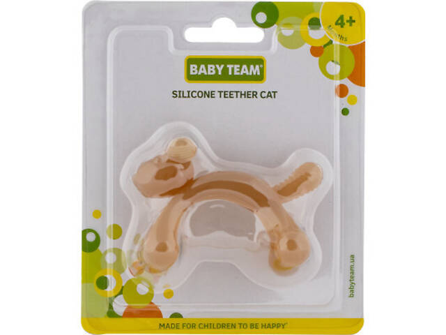 Прорізувач Baby Team Силіконовий Котик (4824428040266) - Фото 2