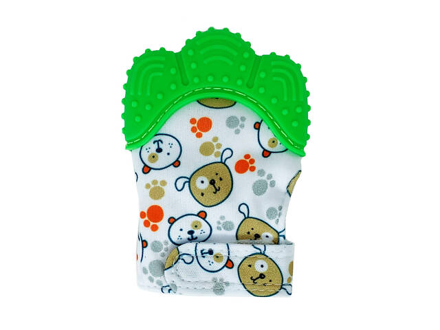 Прорізувач-рукавичка 'Лапка' MGZ-0412(Green) на липучці - Фото 1