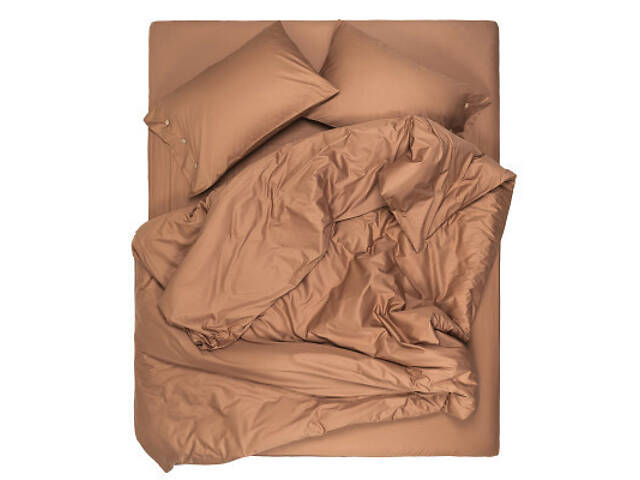 Простирадло Ardesto на гумці Mix&Match, 100% бавовна, сатин коричневий 160х200+30 см (ART1620FSH) - Фото 7