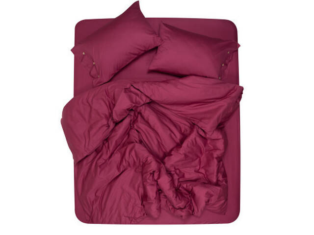 Простирадло Ardesto на гумці Mix&Match, 100% бавовна, сатин бордовий 160х200+30 см (ART1620FSR) - Фото 7