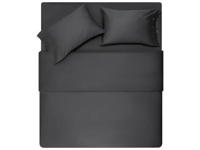 Простирадло Ardesto на гумці Mix&Match Premium, 100% бавовна, сатин сірий 180х200+30 см (ART1820FSY) - Фото 1