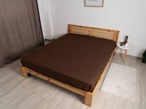 Простынь-чехол на резинке полуторная ТЕП Вдохновение 2-04016-26836 140х200 см какао