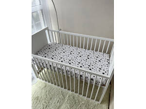Простынь на резинке Baby Comfort 120*60 см бязь Звездочки серые