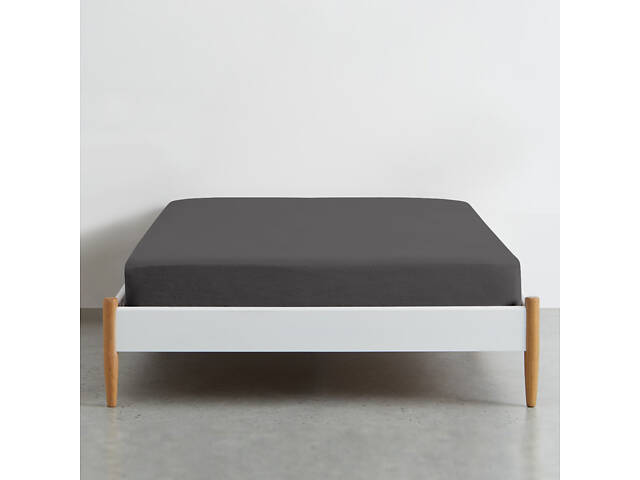 Простирадло односпальне COSAS SMOKY CS1 Ранфорс 155х240 см сірий - Фото 2