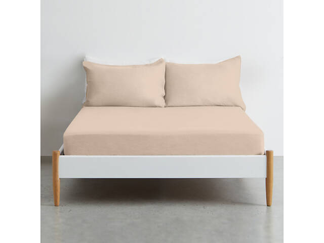 Простирадло односпальне COSAS MAGNOLIA Ранфорс 155х240 см бежеве - Фото 2