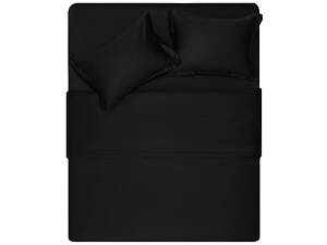 Простыня ARDESTO на резинке Mix&Match Premium, 160х200+30см, 100% хлопок, сатин, черный (ART1620FSL)