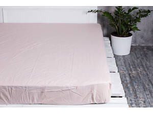 Простынь на резинке Ecotton 90х200 см однотонная кремовая Парфе