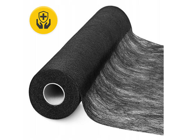 Простирадло одноразове 4FIZJO 50 м x 60 см в рулоні 18 г/м² Black (P-5905973406826) - Фото 2