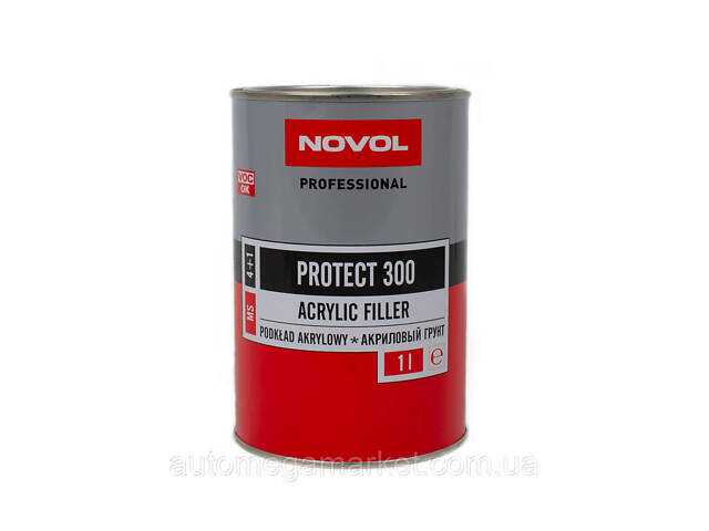PROTECT 300 акриловий ґрунт 4+1 білий 1,0л x6, Novol