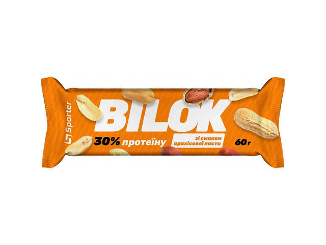 Протеїновий батончик Sporter Protein Bilok Peanut butter Flavor 60 г - Фото 1