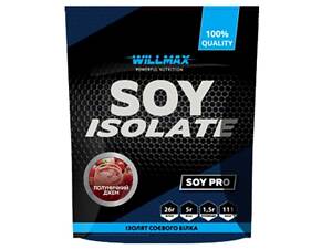 Протеин Willmax Soy isolate 900 г 30 servings Strawberry Jam