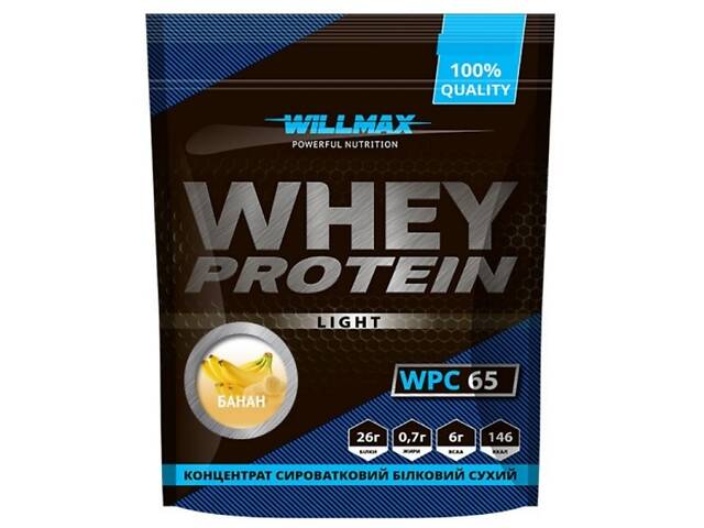 Протеин Willmax Whey Protein 65 1000 г 25 servings Banana - Фото 1