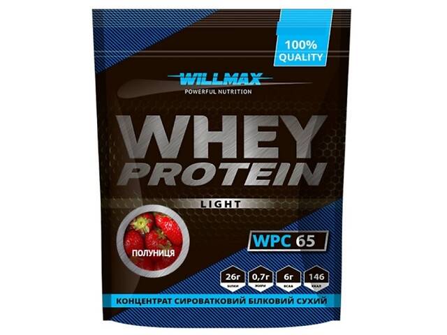Протеин Willmax Whey Protein 65 1000 г 25 servings Strawberry - Фото 1
