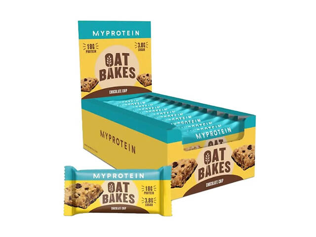 Протеїнові батончики My Protein Oat Bakes 12 x 75 г, Chocolate Chip - Фото 1
