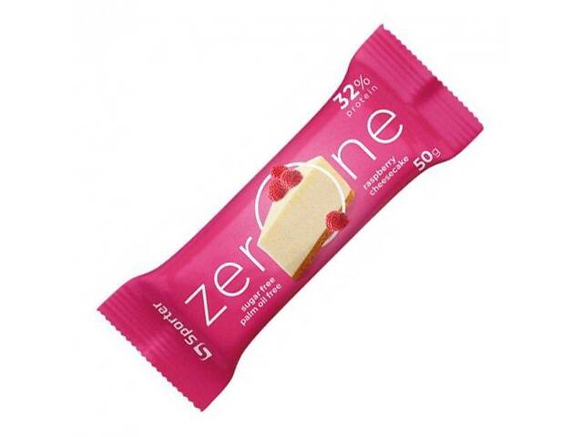 Протеїновий батончик Sporter Zero One 50г (Малиновий чізкейк) - Фото 1