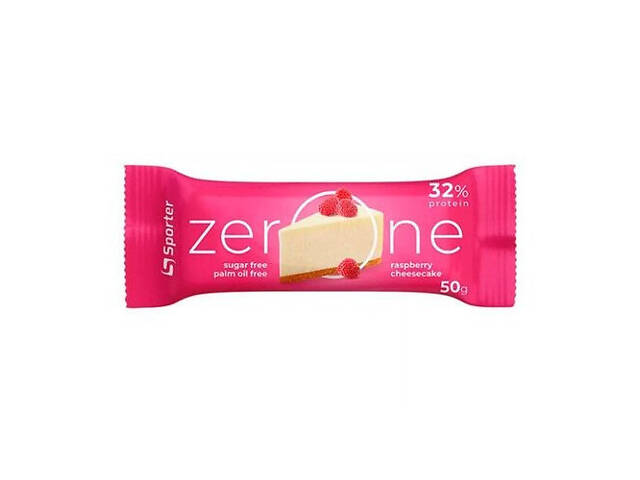 Протеїновий батончик Sporter Zero One 50г (Малиновий чізкейк) - Фото 2