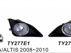 Протитуманки 2007-2010 (2 шт, галогенні) для Toyota Corolla років