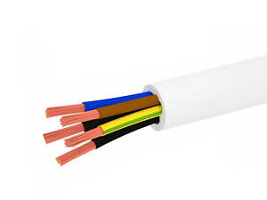 Провід мідний ПВС 5х4 кв.мм Каблекс Україна [43733-1C] м'який п'ятижильний-багатодротовий