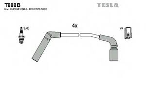 Провода свечные Матиз 1,0/Авео 1,2 (силикон) Tesla