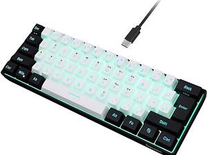 Проводная игровая клавиатура Snpurdiri 60%, RGB-подсветка, ультракомпактная мини-клавиатура со съемным кабелем